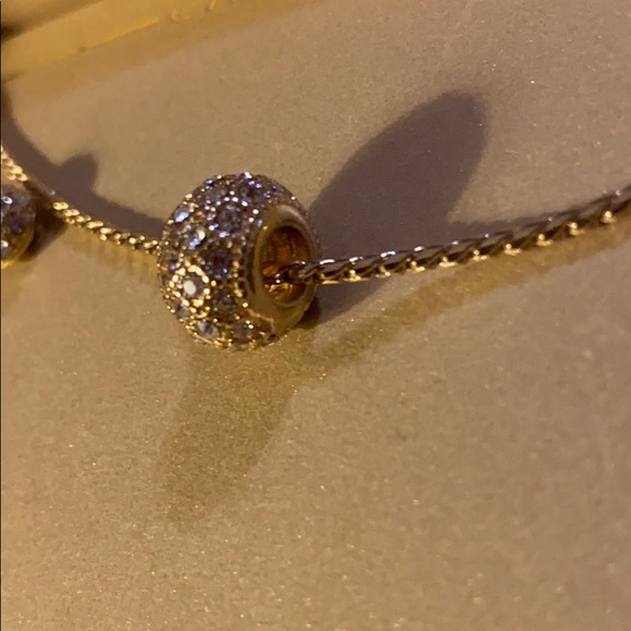 Gold bar necklace and matching earrings - Picture 7 of 7